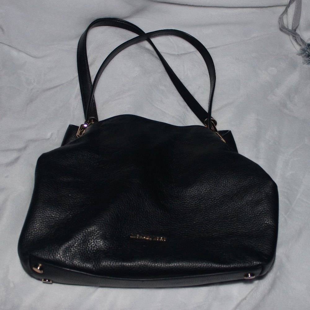 Leather Michael Kors Bag (With Gold Accents)